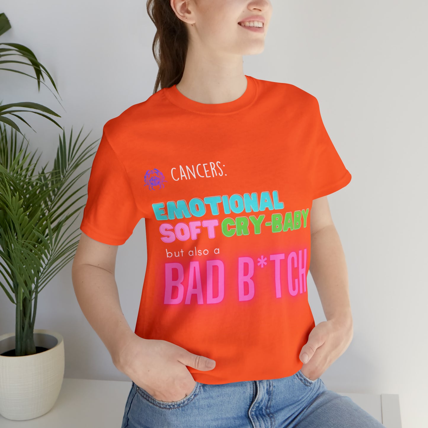 Cancer Zodiac Bad Bitch Shirt | Funny Zodiac Astrology Statement T-Shirt