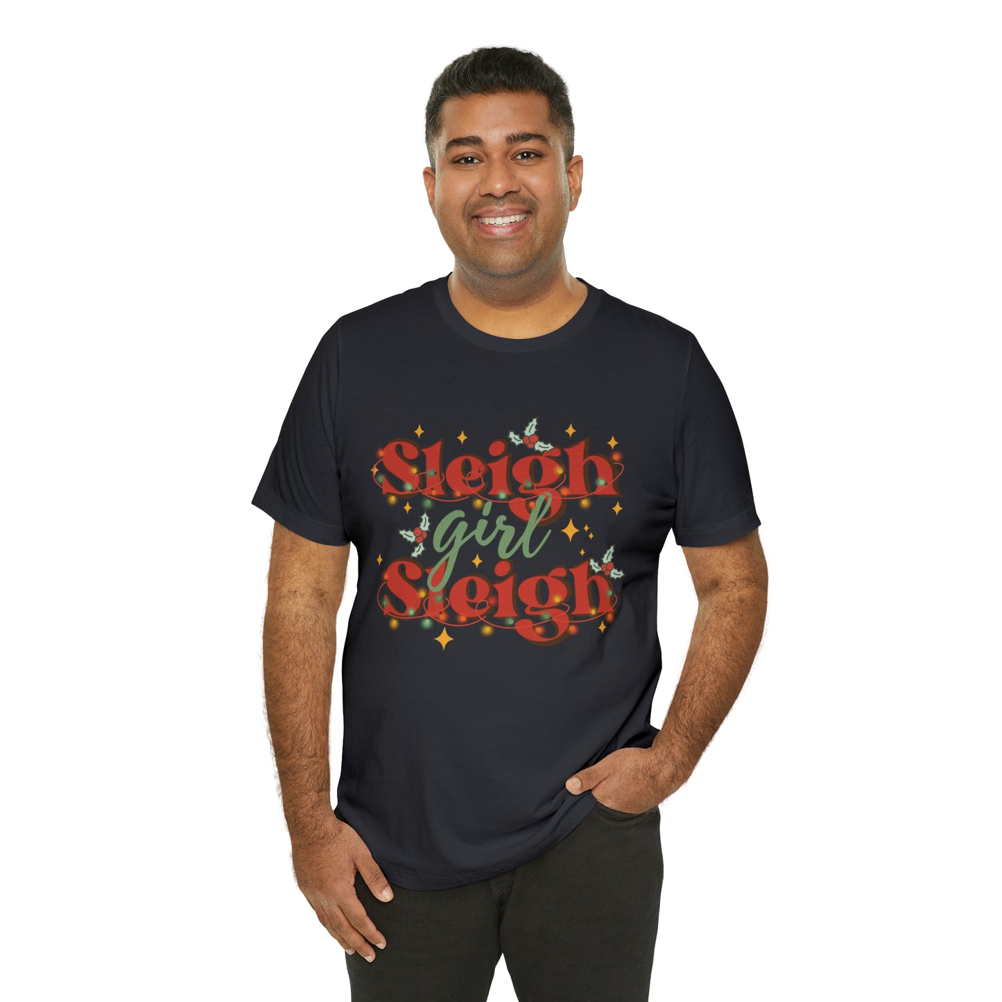 Slay Christmas Shirt for Women | Sleigh Girl Sleigh | Funny Pun for Christmas T-shirt