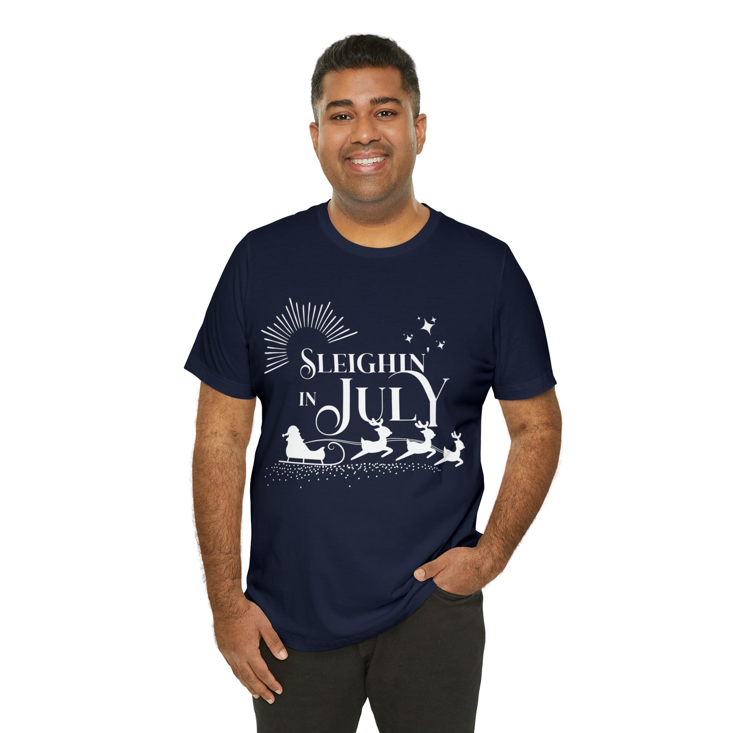 Sleighin in July Shirt | Christmas in July Slay Statement T-Shirt