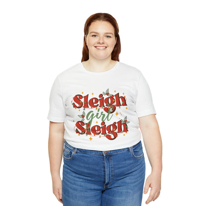 Slay Christmas Shirt for Women | Sleigh Girl Sleigh | Funny Pun for Christmas T-shirt