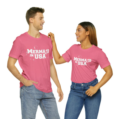 Mermaid in USA July 4th Shirt | July 4th Independence Statement T-Shirt