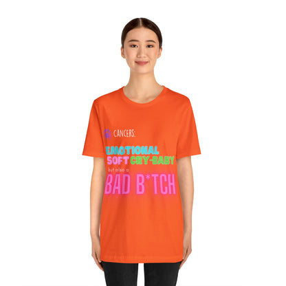 Cancer Zodiac Bad Bitch Shirt | Funny Zodiac Astrology Statement T-Shirt