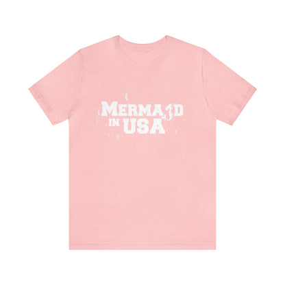 Mermaid in USA July 4th Shirt | July 4th Independence Statement T-Shirt