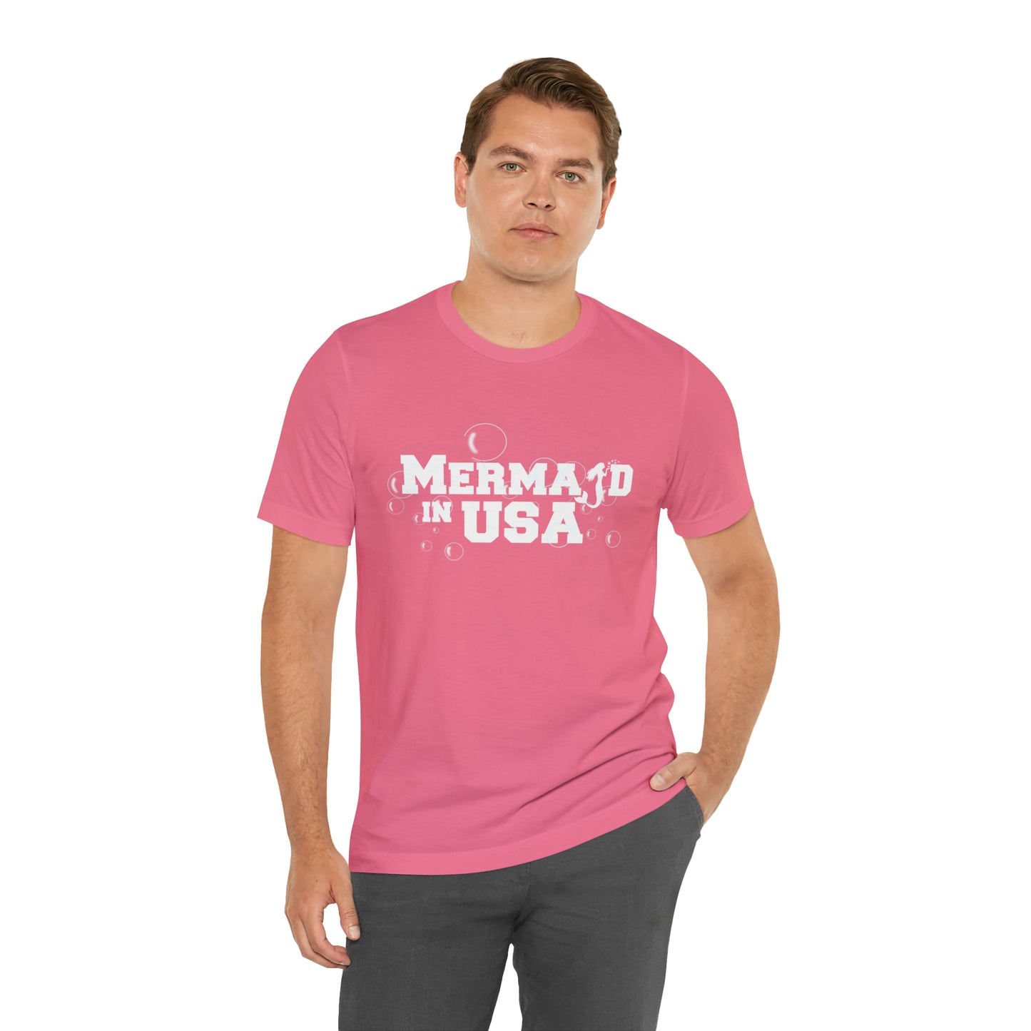 Mermaid in USA July 4th Shirt | July 4th Independence Statement T-Shirt