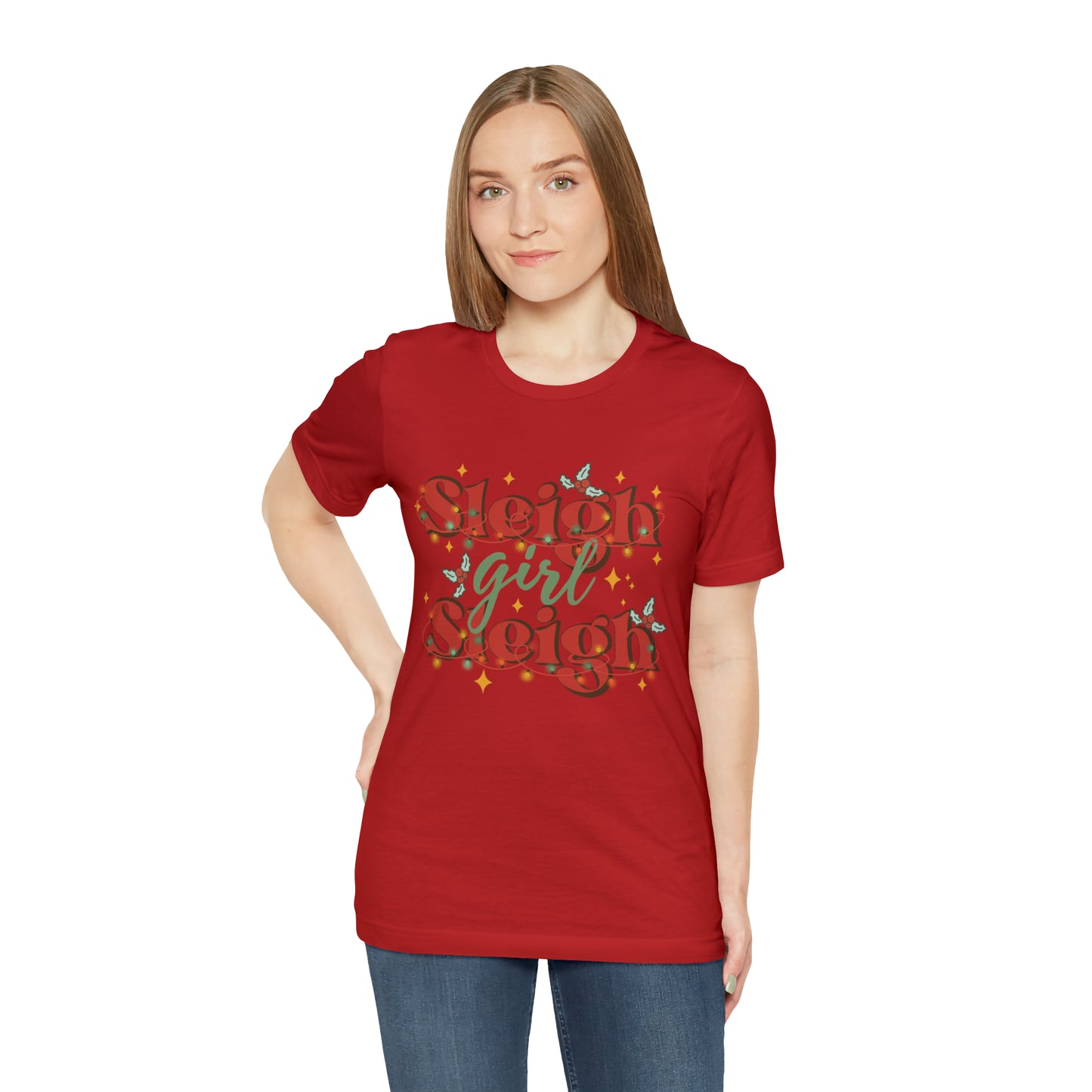 Slay Christmas Shirt for Women | Sleigh Girl Sleigh | Funny Pun for Christmas T-shirt