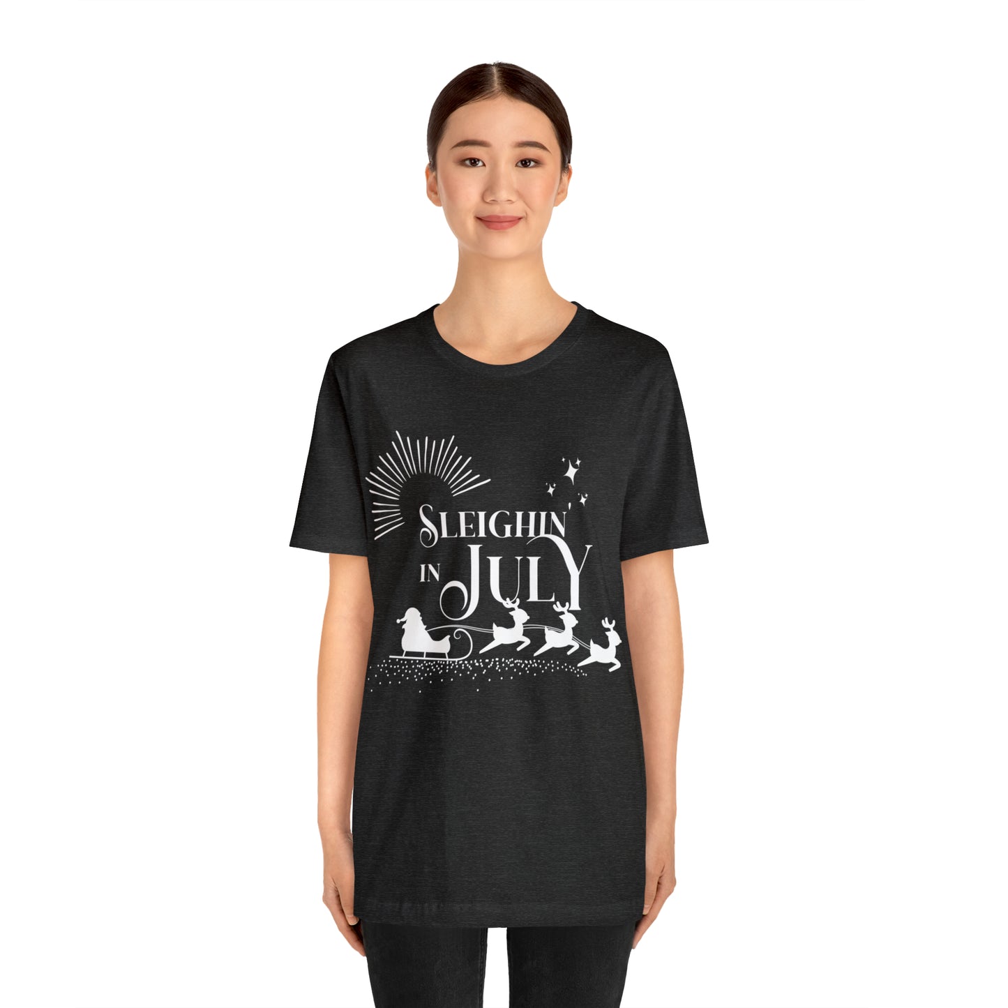 Sleighin in July Shirt | Christmas in July Slay Statement T-Shirt