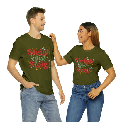 Slay Christmas Shirt for Women | Sleigh Girl Sleigh | Funny Pun for Christmas T-shirt