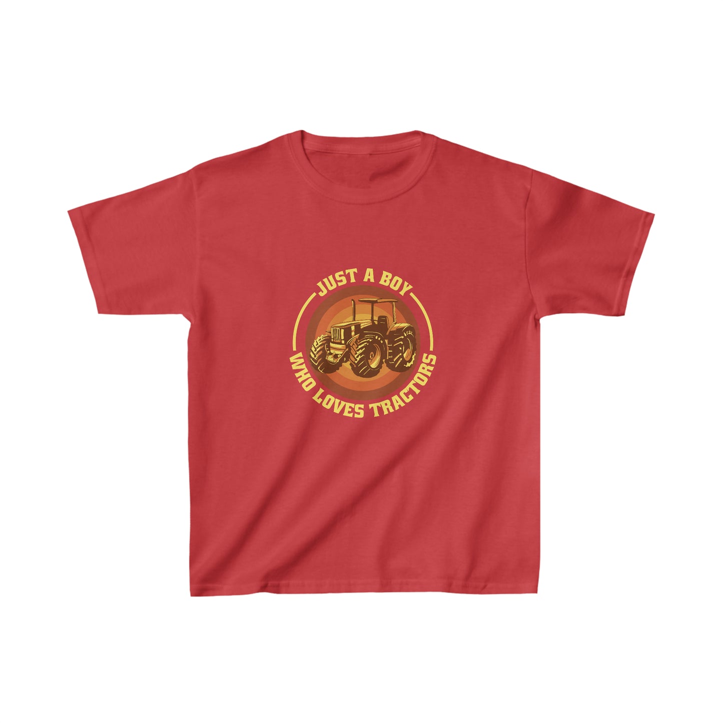 Boy Who Loves Tractor Kids Shirt | Graphics Tractor Kids Heavy Cotton™ Tee