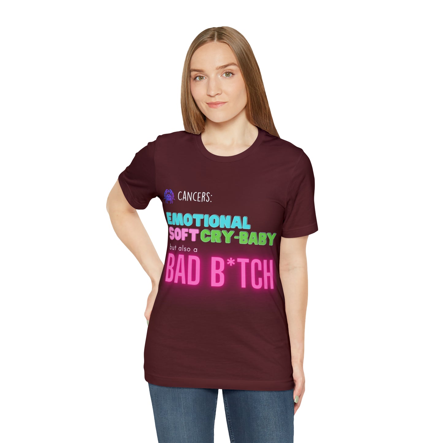 Cancer Zodiac Bad Bitch Shirt | Funny Zodiac Astrology Statement T-Shirt