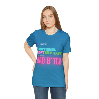 Cancer Zodiac Bad Bitch Shirt | Funny Zodiac Astrology Statement T-Shirt