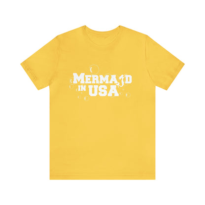 Mermaid in USA July 4th Shirt | July 4th Independence Statement T-Shirt