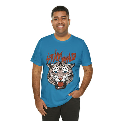 Stay Wild Unisex T-shirt Cougar Leopard Fun Ambitious Shirt Cat Lady Shirt