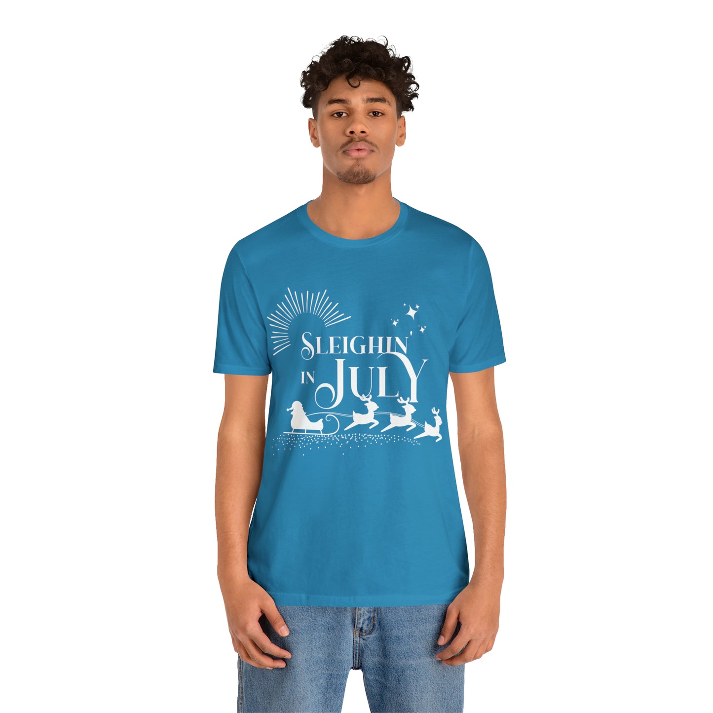 Sleighin in July Shirt | Christmas in July Slay Statement T-Shirt