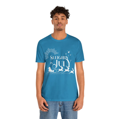 Sleighin in July Shirt | Christmas in July Slay Statement T-Shirt