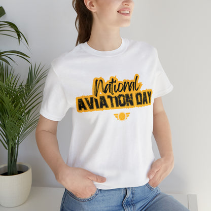 National Aviation Day Yellow Shirt | Airplane Pilot T-Shirt