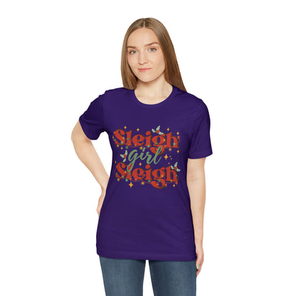 Slay Christmas Shirt for Women | Sleigh Girl Sleigh | Funny Pun for Christmas T-shirt