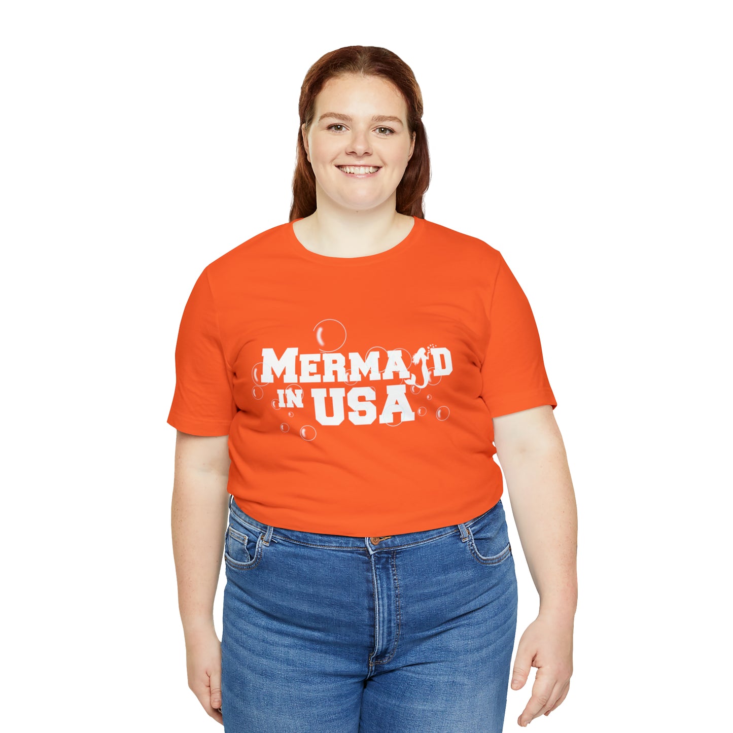 Mermaid in USA July 4th Shirt | July 4th Independence Statement T-Shirt