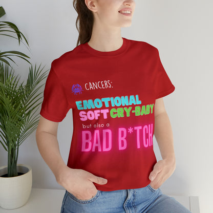 Cancer Zodiac Bad Bitch Shirt | Funny Zodiac Astrology Statement T-Shirt