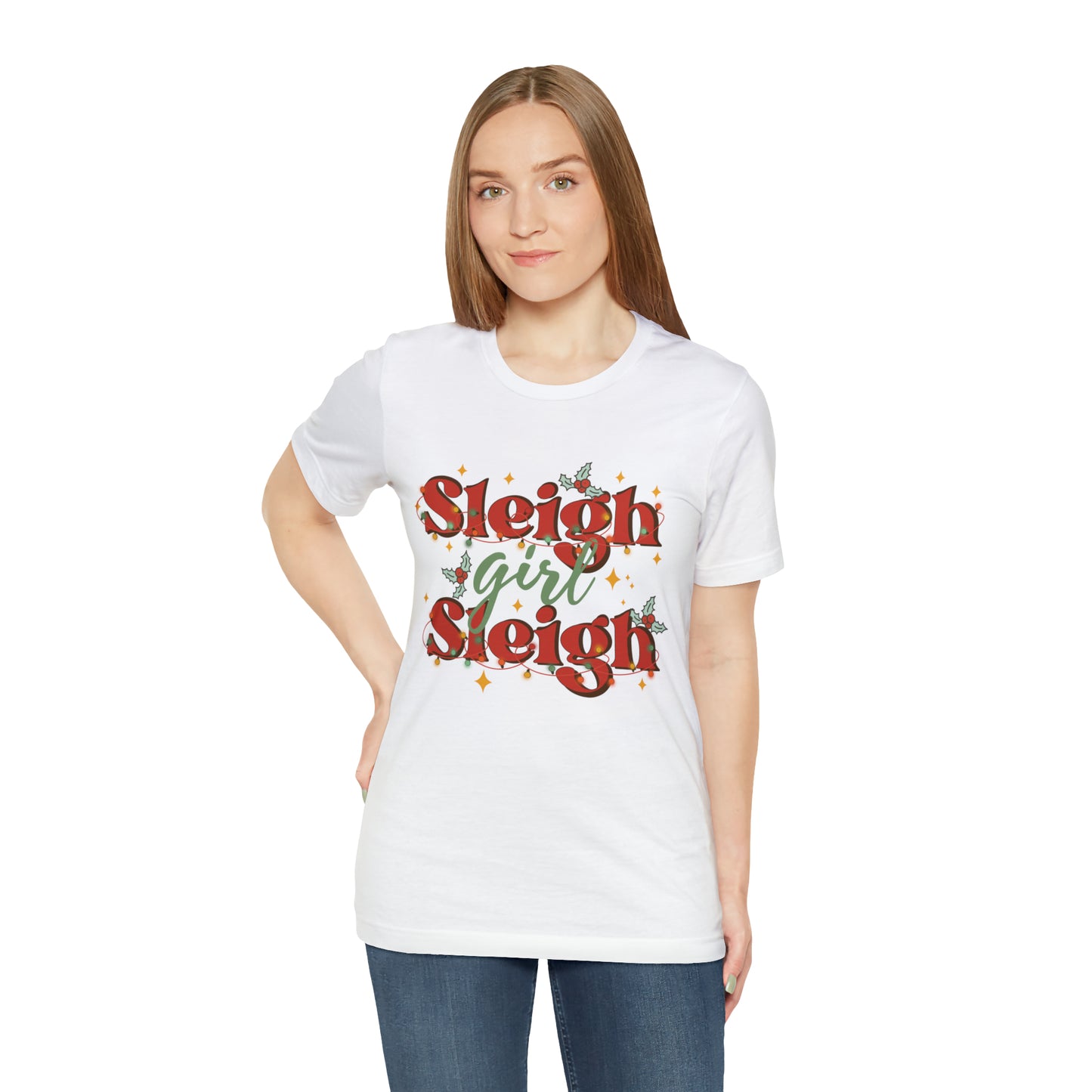 Slay Christmas Shirt for Women | Sleigh Girl Sleigh | Funny Pun for Christmas T-shirt