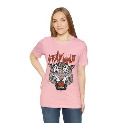 Stay Wild Unisex T-shirt Cougar Leopard Fun Ambitious Shirt Cat Lady Shirt