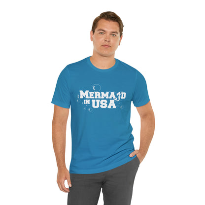 Mermaid in USA July 4th Shirt | July 4th Independence Statement T-Shirt