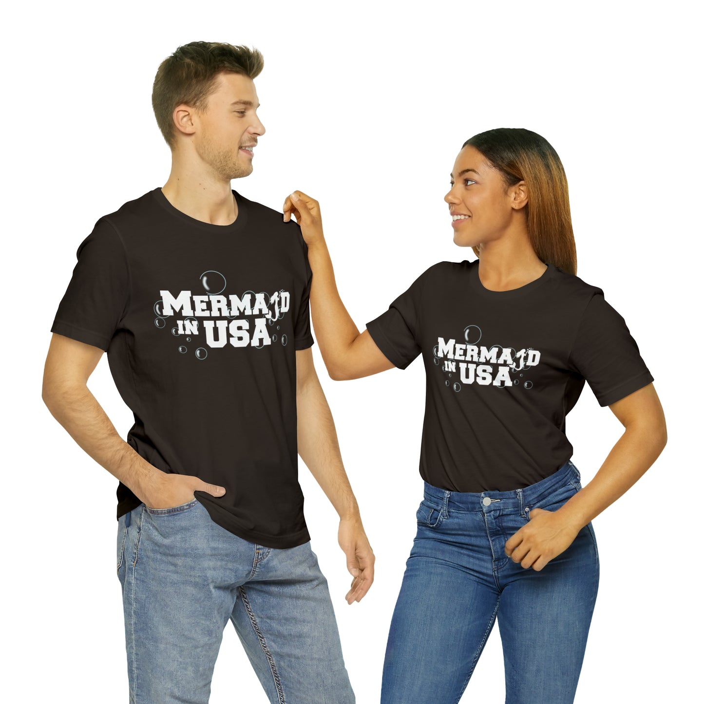 Mermaid in USA July 4th Shirt | July 4th Independence Statement T-Shirt