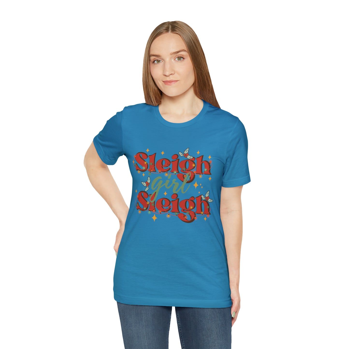 Slay Christmas Shirt for Women | Sleigh Girl Sleigh | Funny Pun for Christmas T-shirt