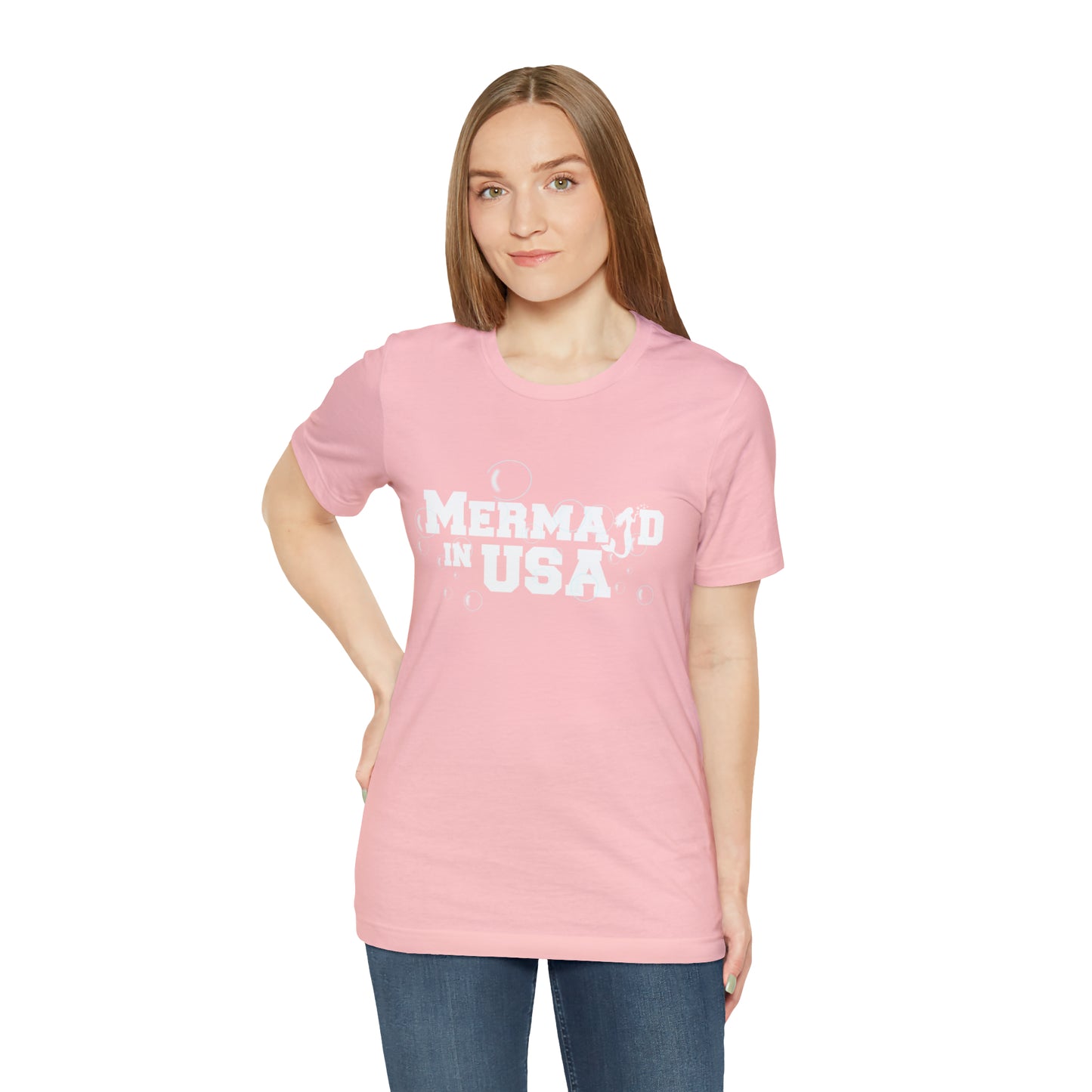 Mermaid in USA July 4th Shirt | July 4th Independence Statement T-Shirt