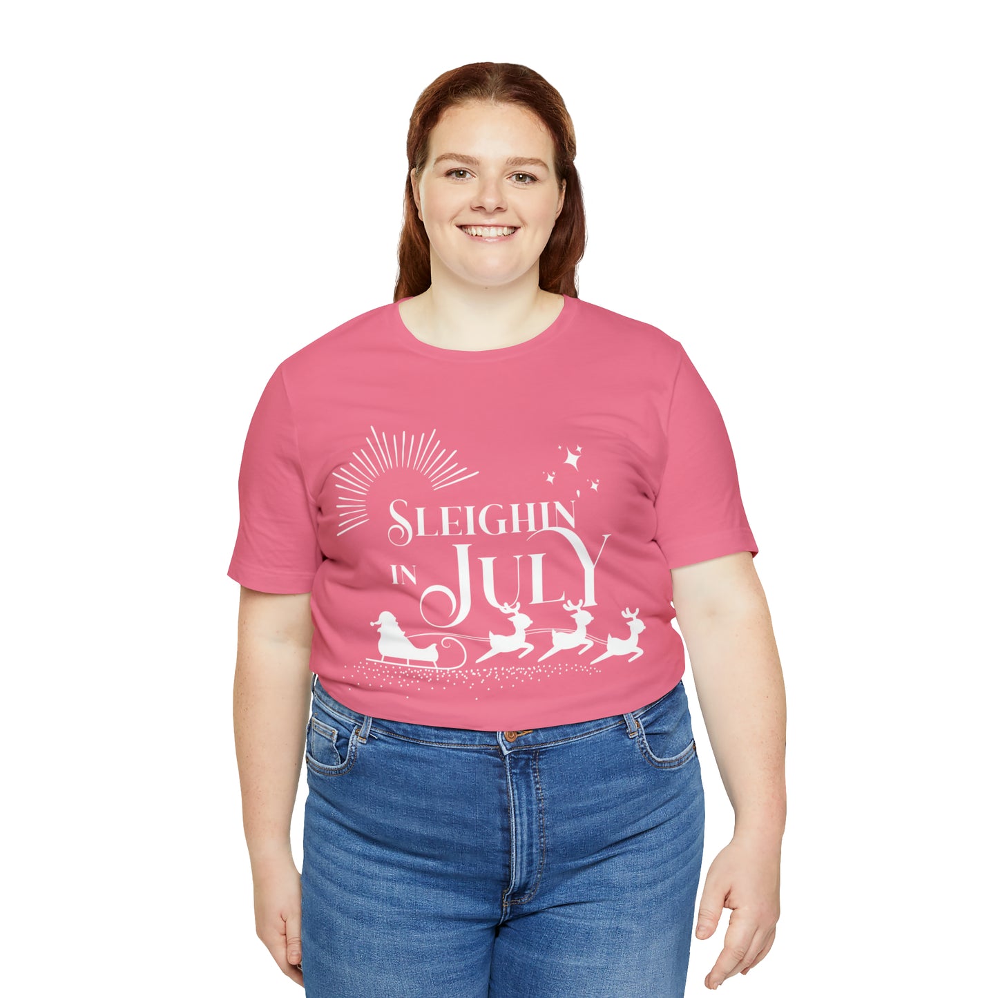 Sleighin in July Shirt | Christmas in July Slay Statement T-Shirt