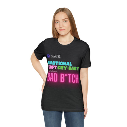 Cancer Zodiac Bad Bitch Shirt | Funny Zodiac Astrology Statement T-Shirt