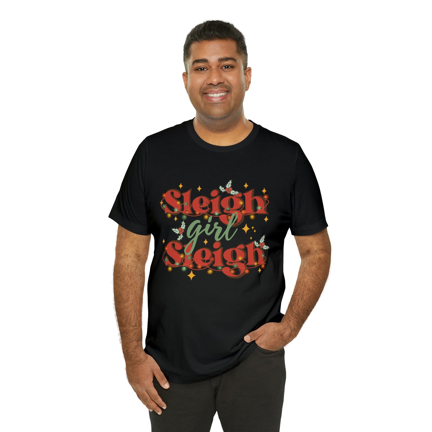 Slay Christmas Shirt for Women | Sleigh Girl Sleigh | Funny Pun for Christmas T-shirt