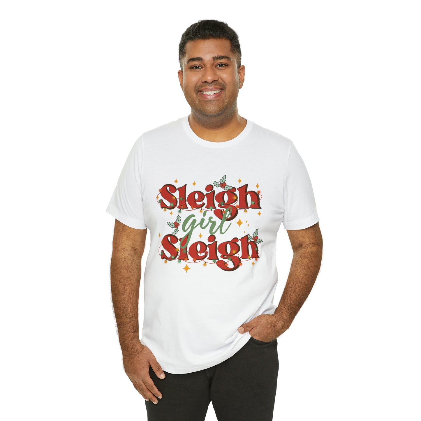 Slay Christmas Shirt for Women | Sleigh Girl Sleigh | Funny Pun for Christmas T-shirt