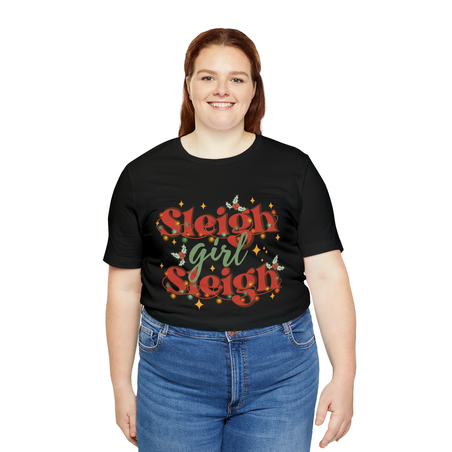 Slay Christmas Shirt for Women | Sleigh Girl Sleigh | Funny Pun for Christmas T-shirt