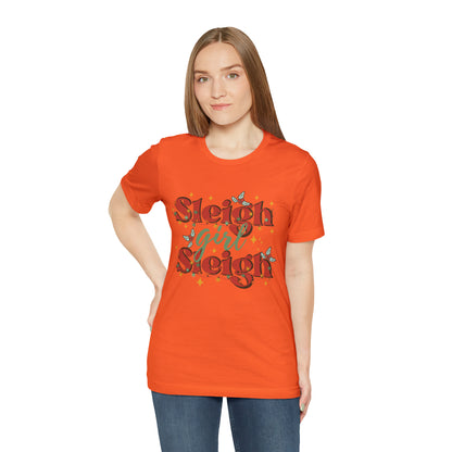 Slay Christmas Shirt for Women | Sleigh Girl Sleigh | Funny Pun for Christmas T-shirt