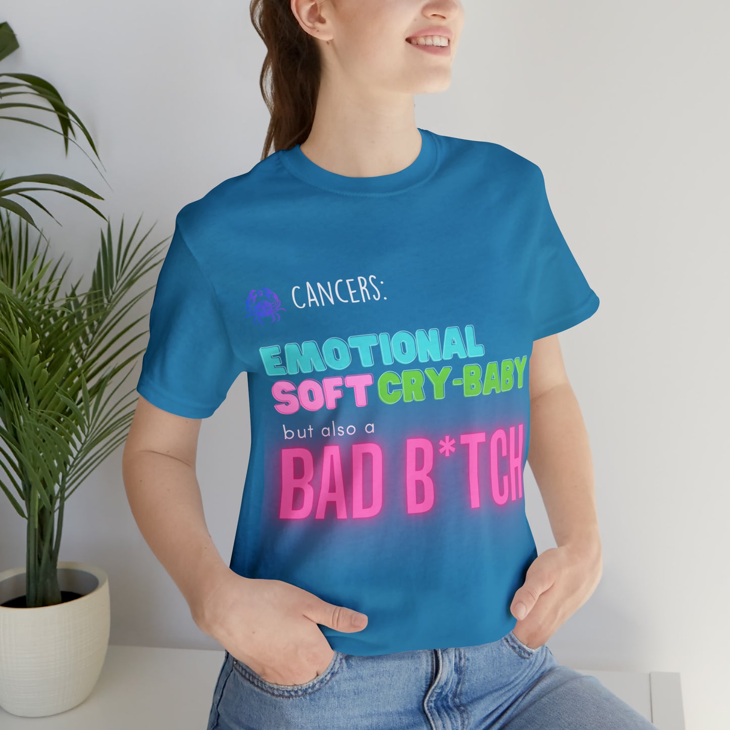 Cancer Zodiac Bad Bitch Shirt | Funny Zodiac Astrology Statement T-Shirt