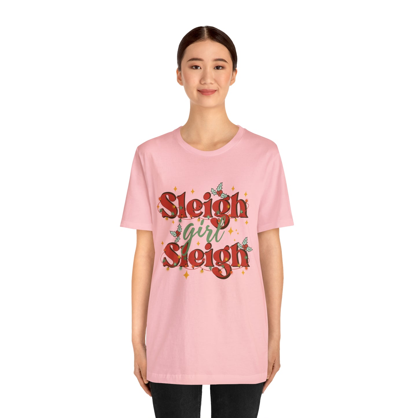 Slay Christmas Shirt for Women | Sleigh Girl Sleigh | Funny Pun for Christmas T-shirt