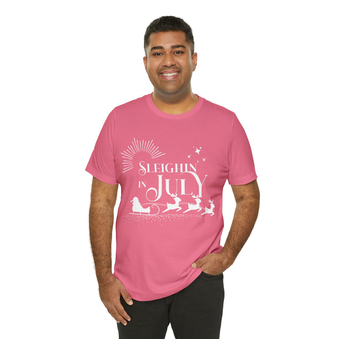 Sleighin in July Shirt | Christmas in July Slay Statement T-Shirt