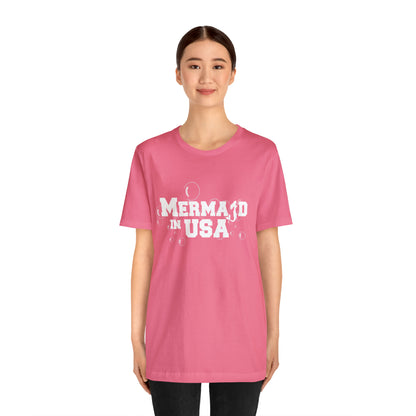 Mermaid in USA July 4th Shirt | July 4th Independence Statement T-Shirt