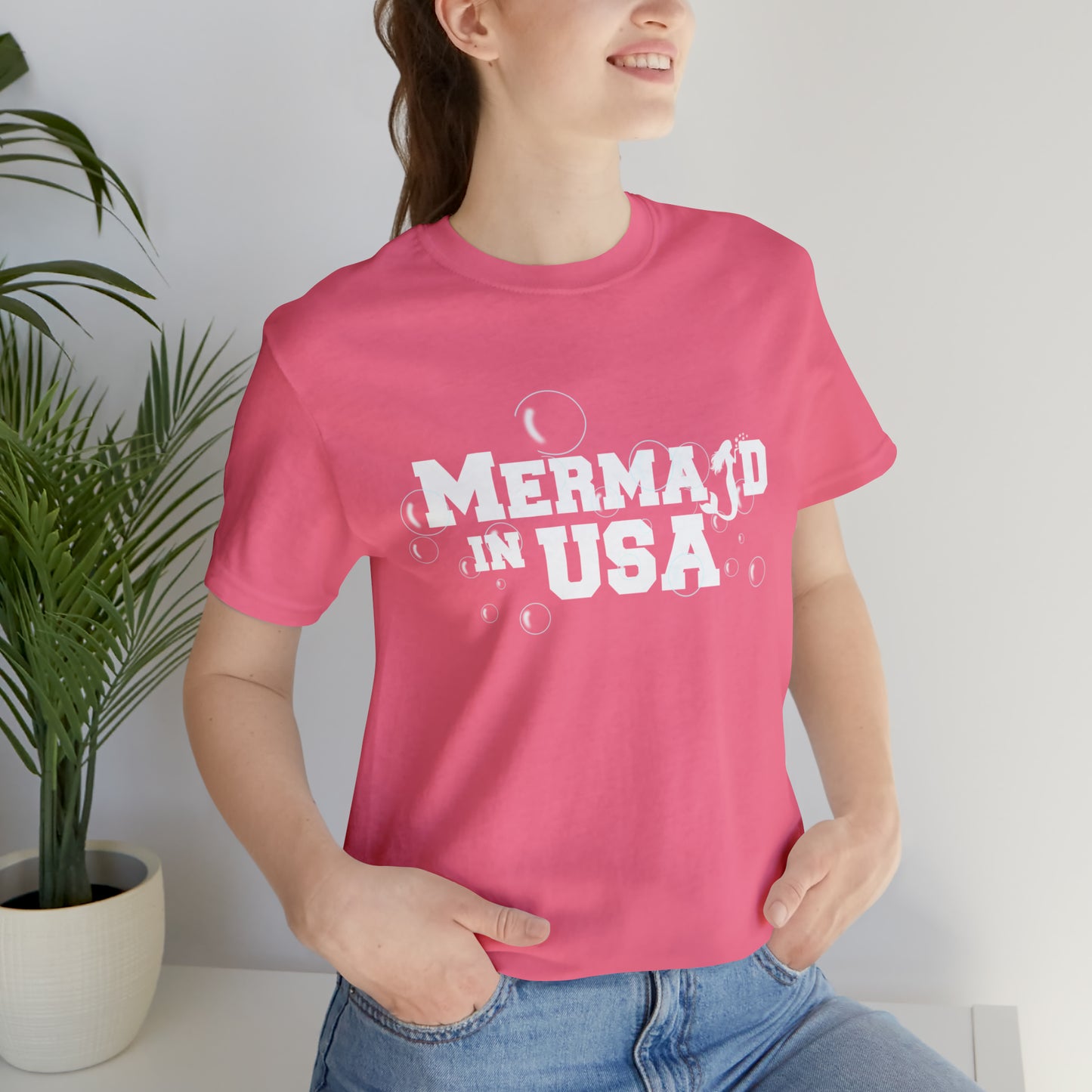 Mermaid in USA July 4th Shirt | July 4th Independence Statement T-Shirt