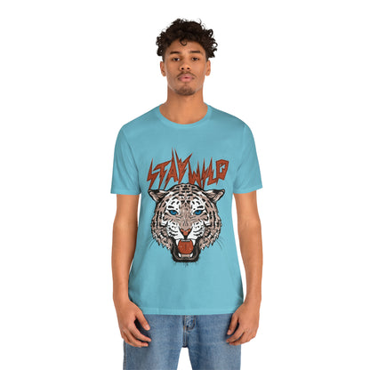 Stay Wild Unisex T-shirt Cougar Leopard Fun Ambitious Shirt Cat Lady Shirt