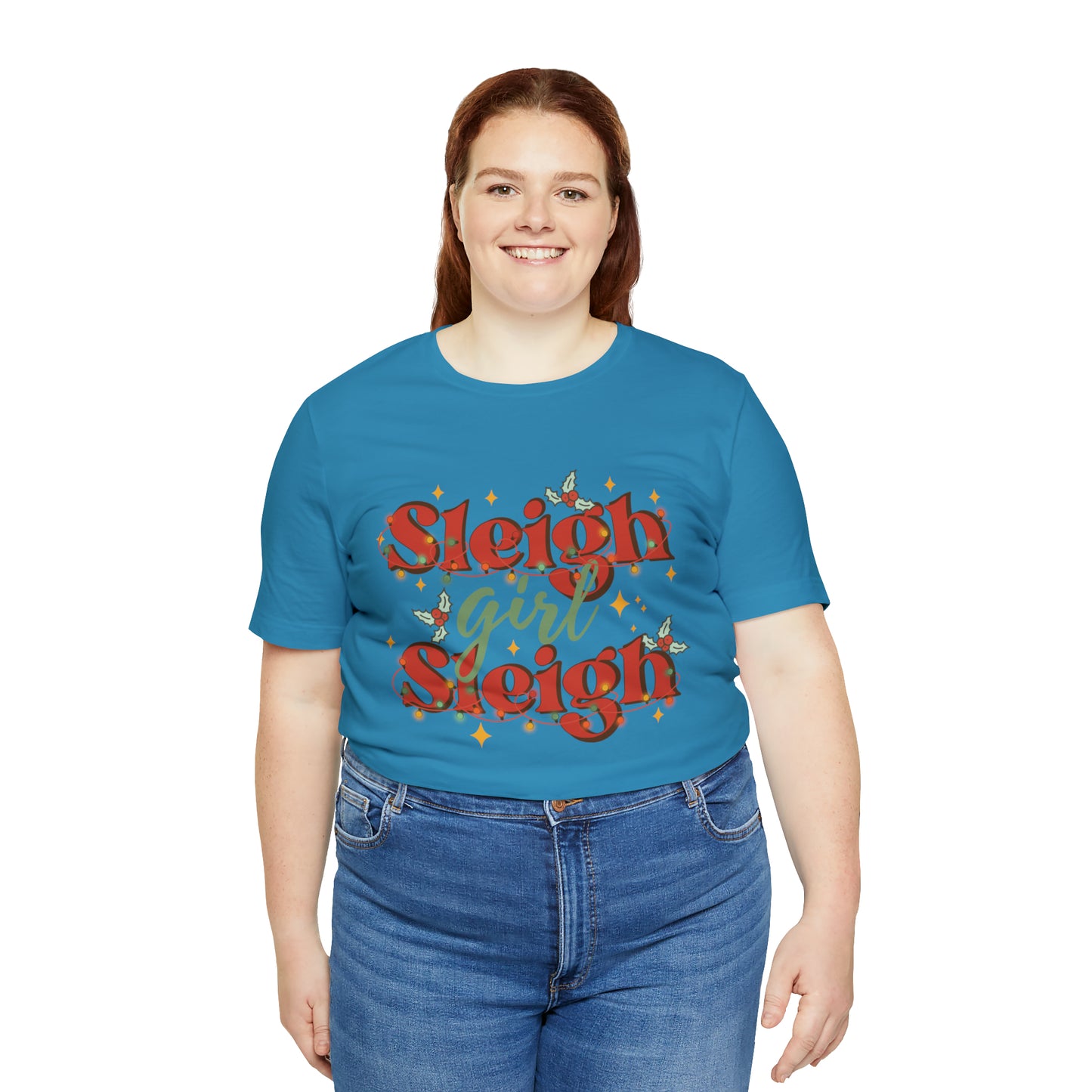 Slay Christmas Shirt for Women | Sleigh Girl Sleigh | Funny Pun for Christmas T-shirt