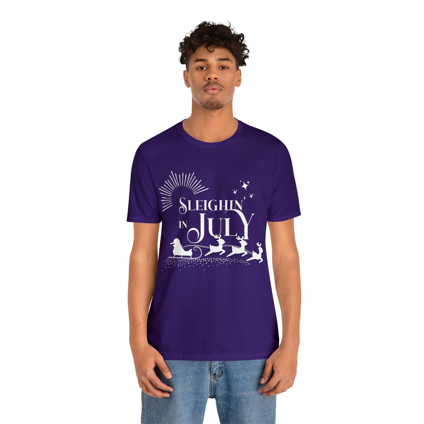 Sleighin in July Shirt | Christmas in July Slay Statement T-Shirt