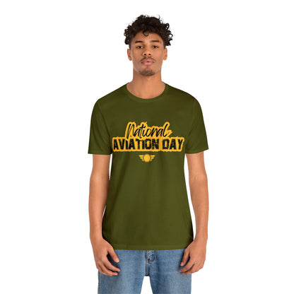 National Aviation Day Yellow Shirt | Airplane Pilot T-Shirt