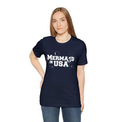 Mermaid in USA July 4th Shirt | July 4th Independence Statement T-Shirt