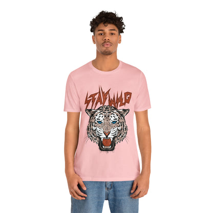 Stay Wild Unisex T-shirt Cougar Leopard Fun Ambitious Shirt Cat Lady Shirt