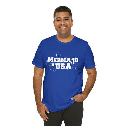 Mermaid in USA July 4th Shirt | July 4th Independence Statement T-Shirt