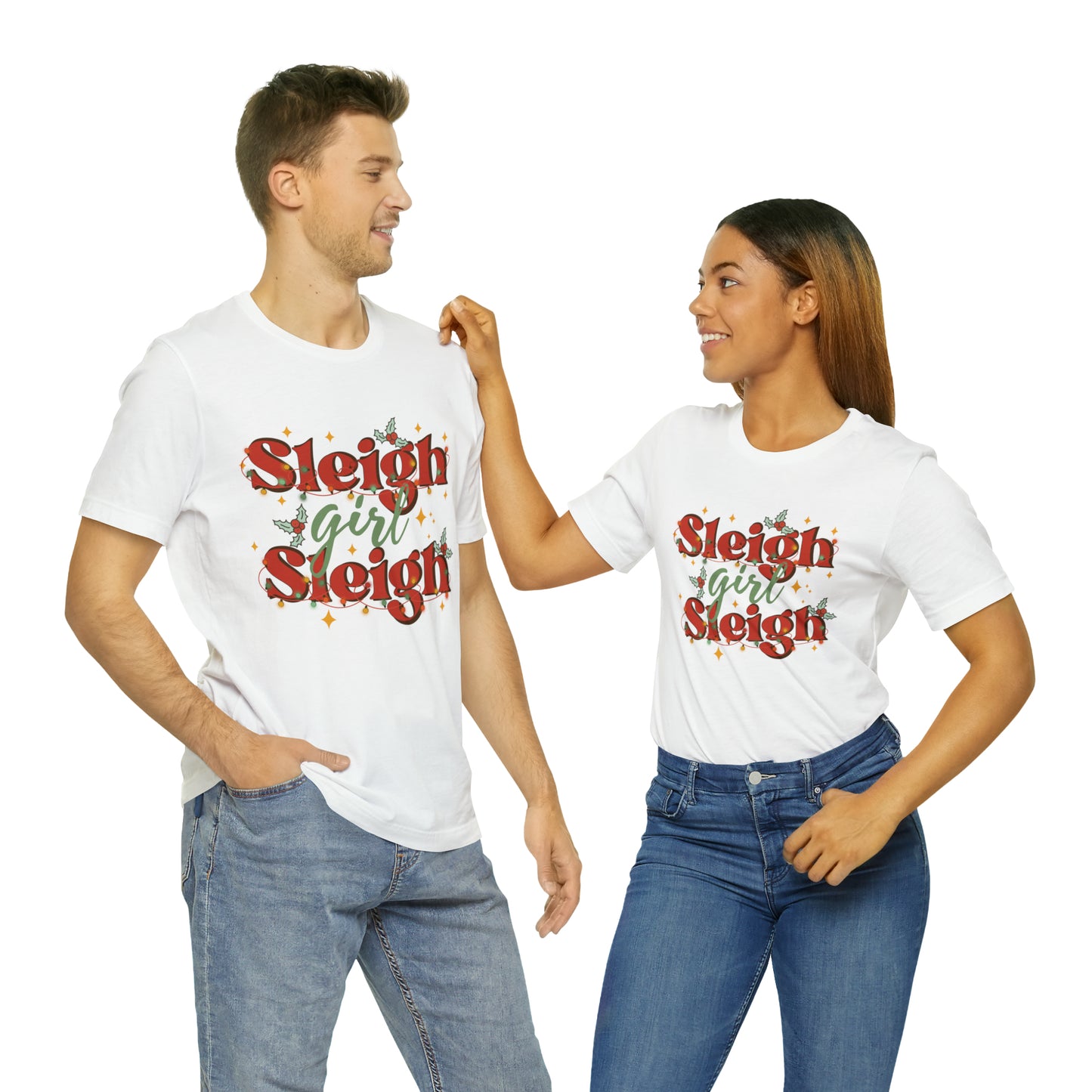 Slay Christmas Shirt for Women | Sleigh Girl Sleigh | Funny Pun for Christmas T-shirt