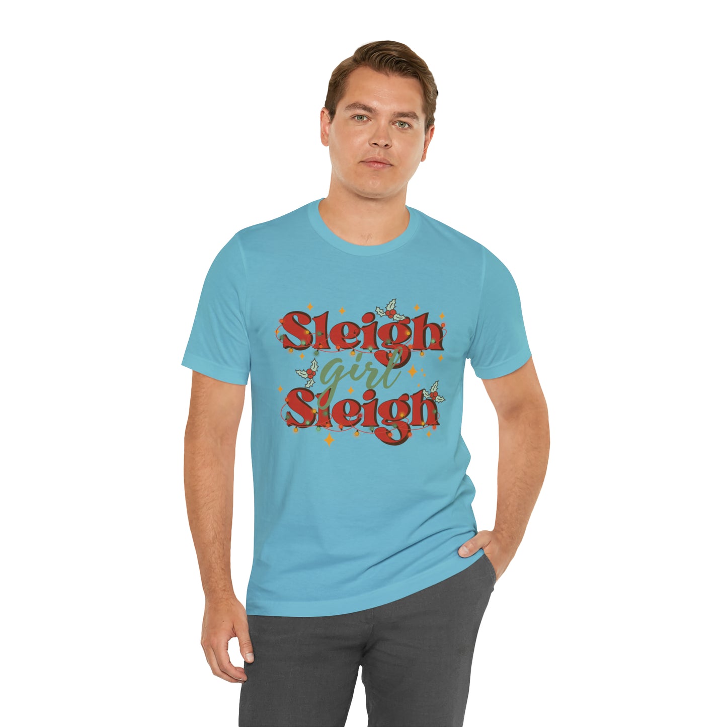 Slay Christmas Shirt for Women | Sleigh Girl Sleigh | Funny Pun for Christmas T-shirt