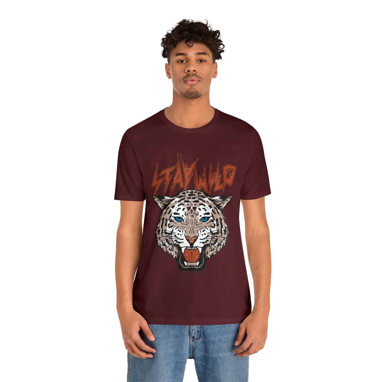 Stay Wild Unisex T-shirt Cougar Leopard Fun Ambitious Shirt Cat Lady Shirt