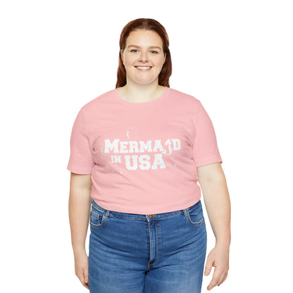 Mermaid in USA July 4th Shirt | July 4th Independence Statement T-Shirt